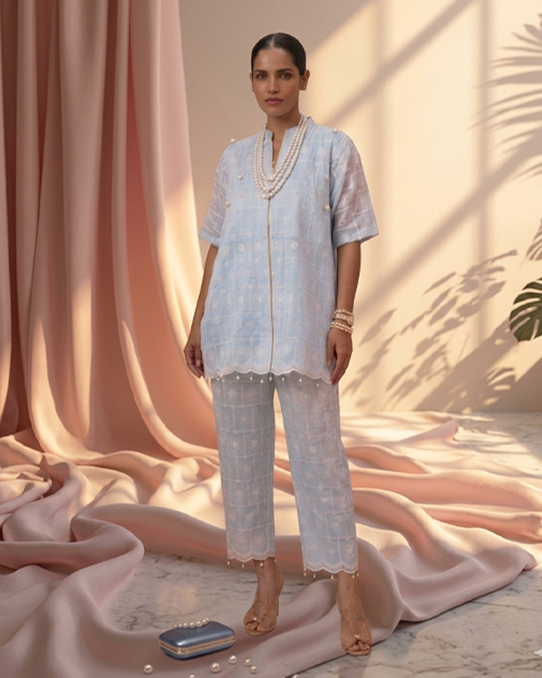 Sky Lace Co-ord Set