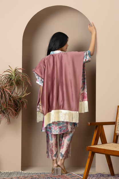 Rosewood Satin Silk Coord Set
